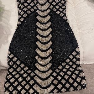 Beaded strapless dress